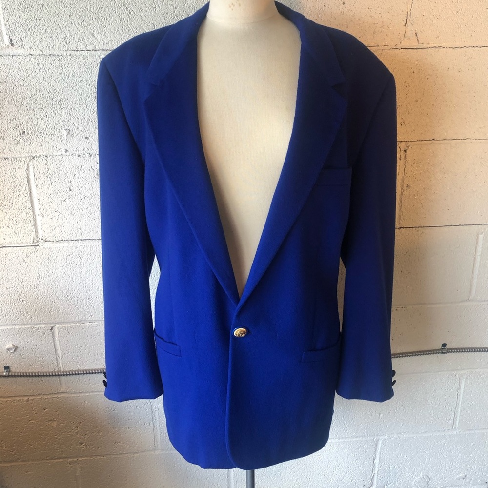 Vntg Men’s cobalt blue Gianni Versace Blazer sz 52